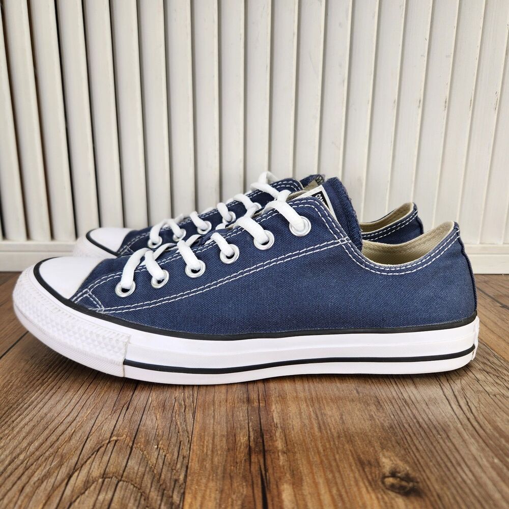 Converse Chuck Taylor All Star OX Sneakers Womens Size 9 Navy Canvas Shoes M9697 - Picture 3 of 11